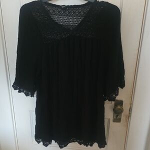 Forever 21 Black Lace Blouse